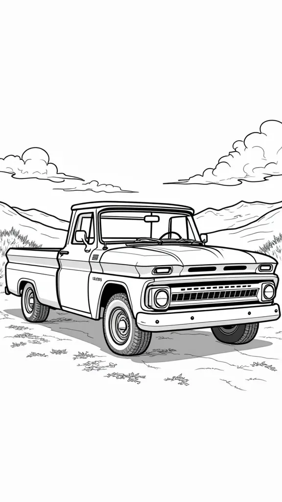 square body chevy coloring pages